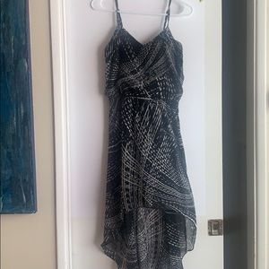 Express high low dress -black white midi
